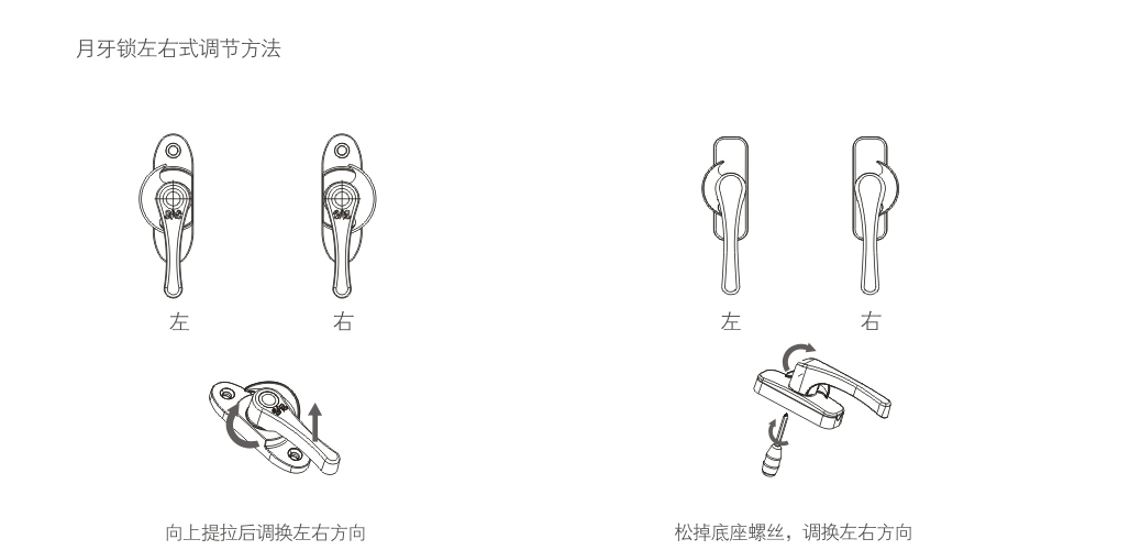 上海门窗五金月牙锁