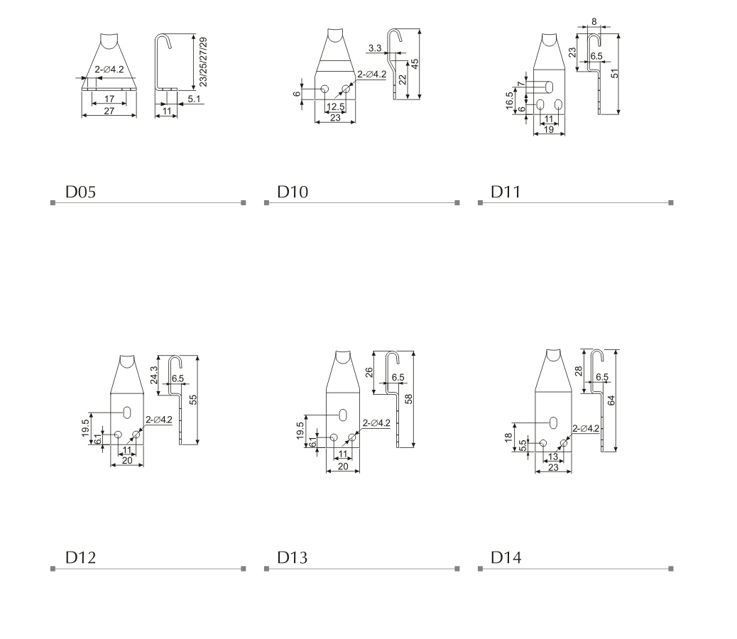上海门窗五金月牙锁D05-D17 